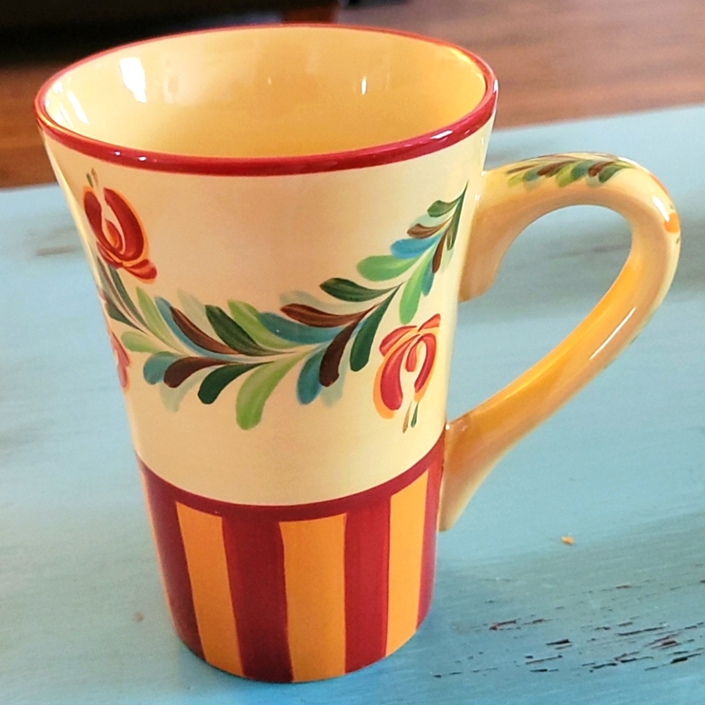 Gail Pittman Hand-Painted Café Mugug